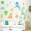 Dinosaur Pattern Wall Decal 1 Sheet Removable PVC Sticker No Bad Smell Decorative 4