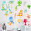 Dinosaur Pattern Wall Decal 1 Sheet Removable PVC Sticker No Bad Smell Decorative 8