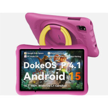 (Pink) OSCAL Children's Tablet 10.1 Inch, Children's Tablet from 6 Years, Android 15, 12GB RAM 128GB ROM, 5G WiFi, 5100 mAh, Blue/Pink