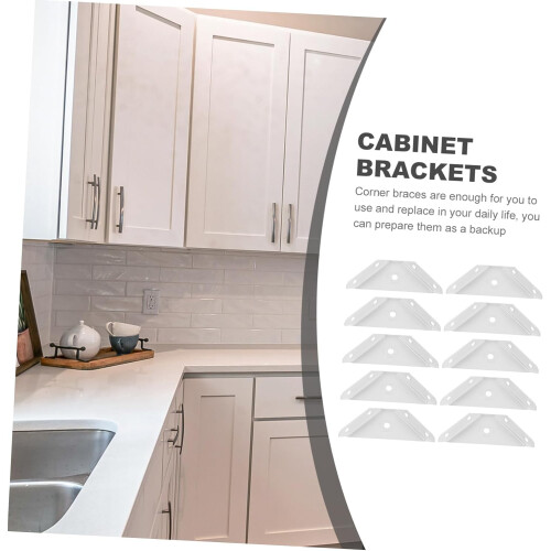 12pcs Corner Brackets for Cabinets Triangle Support for Furniture Easy Installation Versatile Use 1