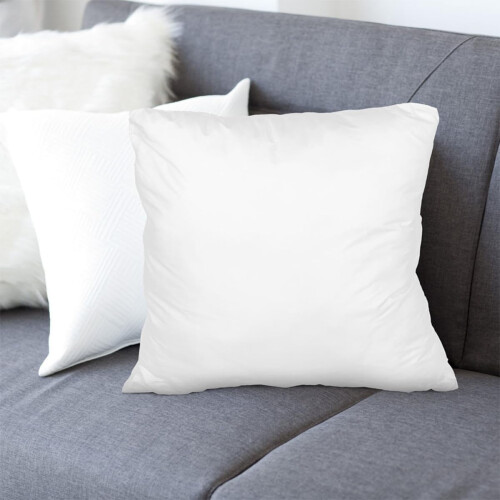 White Polyester Pillow Protective Cover with Zipper for Cushions and Throw Pillow Inserts 2