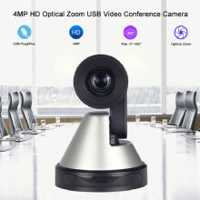 Full HD 4MP Video Conference Camera 4X Optical Zoom PTZ Auto Focus WebCamera for Laptop Live Streaming Church-UK Plug