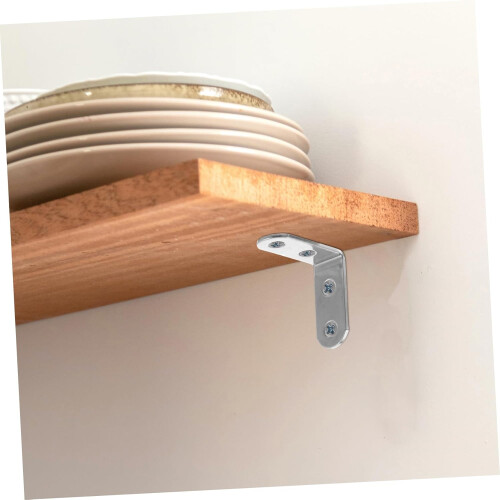 10pcs Stainless Steel Corner Code Mini Small Brackets Angle Brackets for Wood Shelving 2