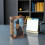 Vintage Bookshelf Decor Keepsake Storage Box Book-shaped Wooden 5