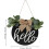 Creative Hello Board Decor Wooden Door Pendant Lightweight 2