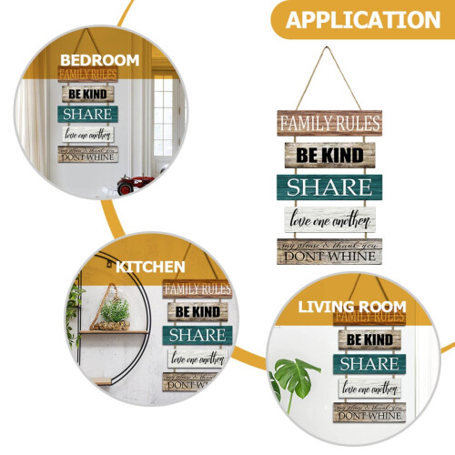 Rustic Wooden Wall Hanging Sign for Home Decorations and Kitchen 2
