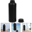 Lot de 10 flacons de réactifs noirs à large ouverture de 500 ml avec bouchons à fermeture sécurisée 8