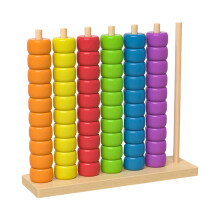 Wooden Stacking Game Color Matching Puzzle Desktop Toy For-B
