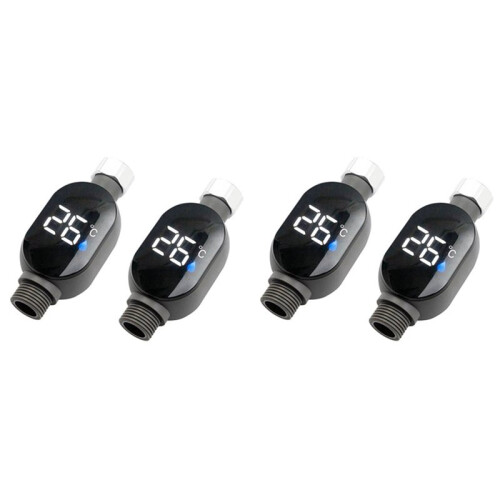 4X Shower Temperature Meter Led Digital Display Temperature Meter Instant-Read Temperature Meter Bath Thermostat 1