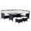 8-seater rattan corner dining sofa set-Black 1