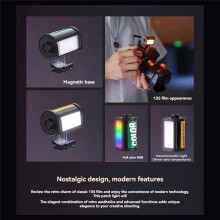 Lampa Wideo RGB z Magnetycznym Mocowaniem na Zimnej Stopce, Światło Widzialne 400-750nM do Fotografii i Wideo