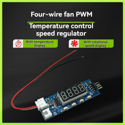 2X  12V 3A 4-Wire PWM Fan Speed Controller Temperature Controll Governor Module Temperature/RPM Display 2