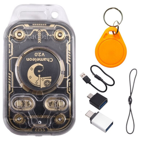 2X Chameleon V2.0 RFID  Chip Reader Emulator+2XUID Keychain NFC Duplicator 125K 13.56Mhz Card Decode 1