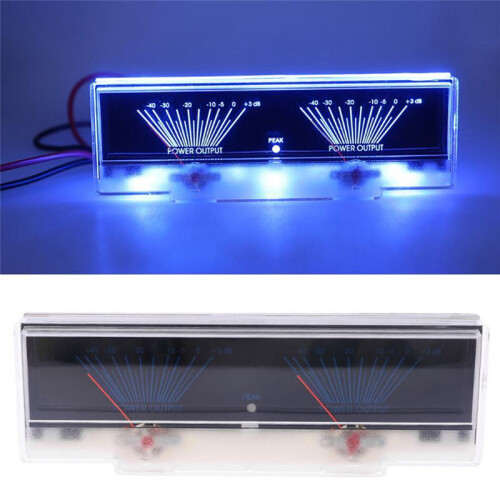 2X VU Meter Audio Power Amplifier Panel Dual Analog Level DB Meter with BackLight 2