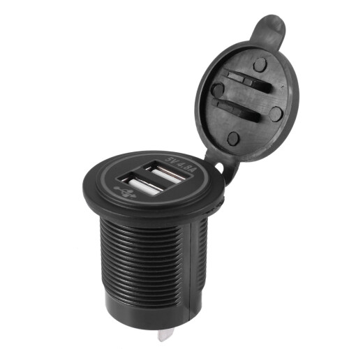 2X 5V 4.8A Dual USB Charger Socket Adapter Power Socket for 12V 24V Car Ship Rv 2