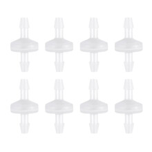 8 Pcs 1/4Inch Check Valve 6mm PVDF One Way Valve Inline Check Valve Non Return Check Valve for Fuel Gas Liquid Air