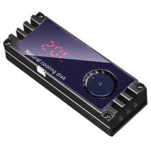 M2 SSD KüHl KöRper KüHler Temperatur OLED Digital Anzeige M.2 2280 NVME SSD Fest KöRper Fest Platten KüHler Heat Schwarz