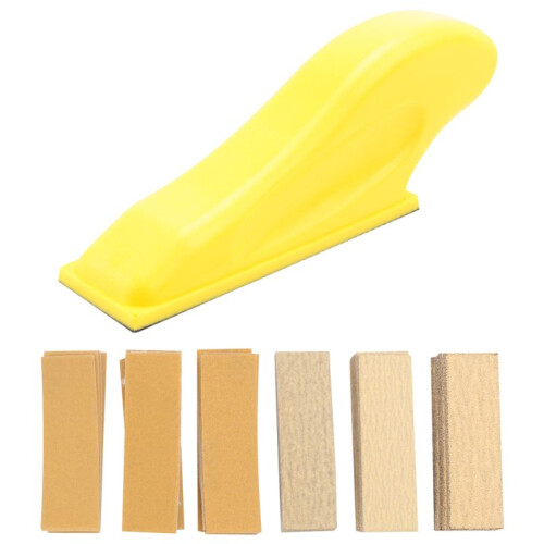Sander Kit, Micro-Sanding Tools for Small Projects, Small Detail Handle Sanding for Tight Narrow Spaces&DIY Crafts
