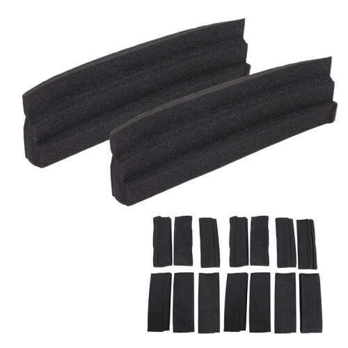 16Er-Pack Akustikschaumstoffplatten, Akustik-Bassfallen-Eckblock, Schallabsorbierender Schaumstoff für Studio, Zuhause oder Theater