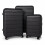 Oypla Oypla 20", 24", 28" 3pc Hard Shell ABS Luggage Suitcase Set 9