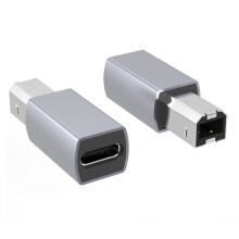 2pcs USB Type-C Female to Male USB 2.0 Type-B Adapter Converter Connector for Printers Scanner Electric Piano
