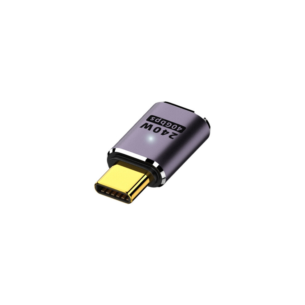 240W Usb-C/Type-C Female To Usb-C/Type-C Male 40Gbps Straight Adapter With Light 6083684939723