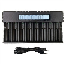 LCD-Display 8-Slot 18650/26500 Akku-LadegeräT 3,7 V Lithium-Akku Ni-MH Ni-Chrom 1,2 V 1,5 V Akku-LadegeräT EU-Stecker