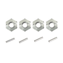 Adattatore Mozzo Ruota Esagonale nel Metallo da 4 Pezzi per MJX Go H16 16207 16208 16209 16210 14301 14302 Parti di Aggiornamento per Auto RC