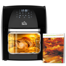 12L Air Fryer Oven with 8 Preset Modes Rapid Air Circulation 1800W Black