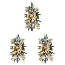 3X Festone Natalizio, Ghirlanda Natalizia per Scale, Porte, Caminetti, Finestre, Decorazioni Natalizie per Interni Ed Esterni Blu