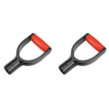 2X Manico per Vanga in Plastica Manico per Pala con Impugnatura A D, Diametro Interno 32 mm Manico per Pala da Neve per Vanga, Paletta per Scavo per