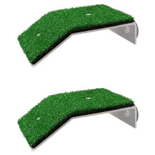 2X Gazon Schildpad Koesterplatform Schildpad Rustend Koesterplatform, Simulatie Gras Schildpadhelling voor Schildpadtank, Reptiel S
