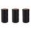3X Flat Wax Wire Coil 260M Leather Leather DIY DIY Black 1