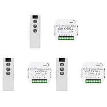 3X Tuya  Life WiFi 433Mhz Blind Curtain  with RF Remote for Electric Roller Shutter Control, 1RC 1RE