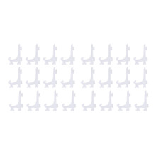 24Pcs 3 Inch Plastic Easels Or Plate Holders Display Dinner Plate (Transparent)