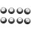Guitar Knobs 4 Volumes and 4 Tones Silver Top Hat Bell 1