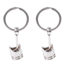 2X Trendy Car Engine Piston Keyring Chain Keychain Key Fob Silver