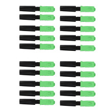 20Pcs Ftth Embedded Quick Connector SC / APC GrüNer Kunststoff-Lichtwellenleiter-Steckverbinder