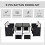 9-piece rattan garden dining set with stools 7