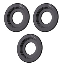 3X Schwarzes C Mount Objektiv für  4/3 Adapter E-P1 E-P2 E-P3 G1 GF1 GH1 G2 GF2 GH2 G3 Gf3 C-M4 / 3