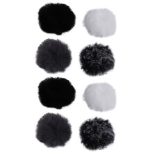 8PCS Universal Lavalier Microphone Furry Windscreen Fur Windshield Wind Muff for Lapel Lavalier Mic 5Mm