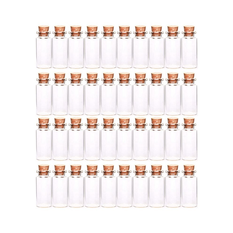 40 Pcs Vials Bottles Glass Bottle With Cork Stopper Wish Bottles, For Weddings, Creations And Decorations(10Ml ) 4711975936343