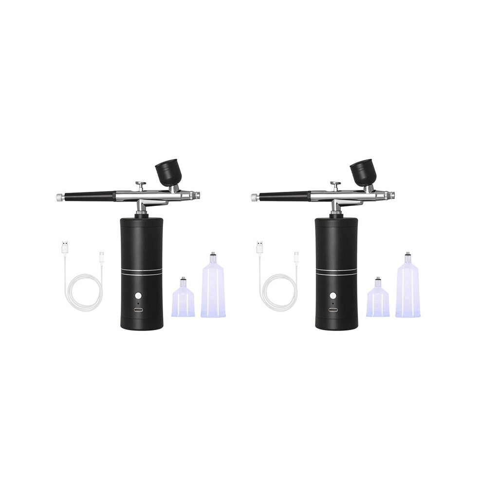 Typecat 2X New Airbrush Kit Cordless Rechargeable Compressor Airbrush Set, Automatically Handles Model Painting, Nails, Makeup