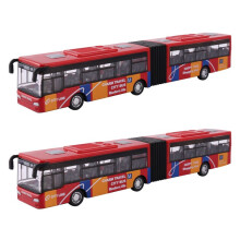 2X Children's Diecast Model Vehicle Shuttle Bus Car Toys Small Baby Pull Back Toys Red