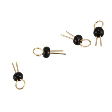 600Pcs Schwarz Goldton Loeten PCB Tafel Steckplatine Messstelle Pin