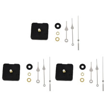 3X Uhrwerk-Mechanismus mit Silber Stunde Minute Sekunde Hand DIY Tools Kit
