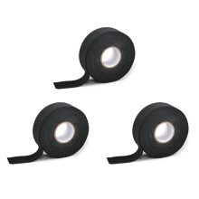 3X Black Car Flannel Tape Flame Retardant Insulating Adhesive Tape Velvet Harness Tape 9mmx25m