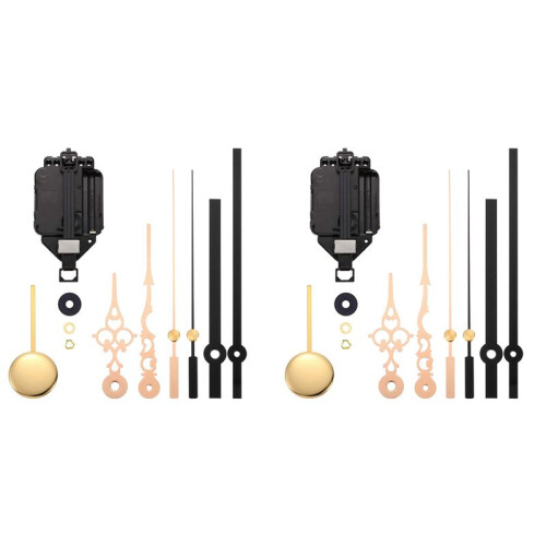 2X Quartz Pendulum Clock Movement DIY Movement Kit with 4 Pairs Hands Pendulum,DIY Mechanism Pendulum Movements Replace
