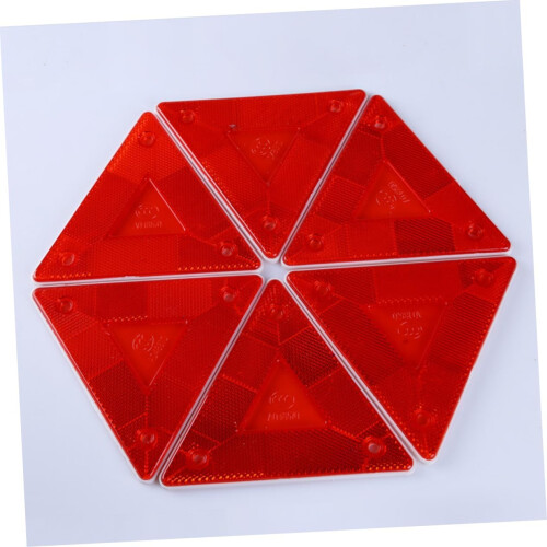 5pcs Warning Triangle Sign Truck Night Driving Tail Warning Sign Triangle Frame Reflective 2
