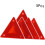5pcs Warning Triangle Sign Truck Night Driving Tail Warning Sign Triangle Frame Reflective 6